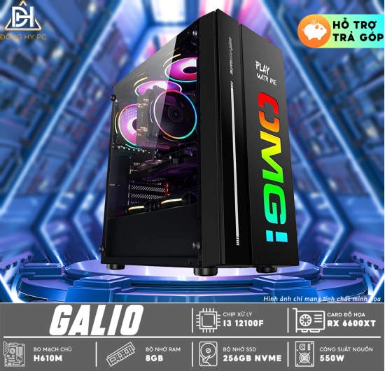 PC GAMING GALIO - CORE I3 12100F | RAM 8G | RX 6600XT