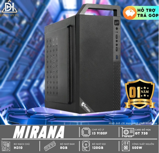 PC GAMING MIRANA - CORE i3 9100F | RAM 8G | GT 730 